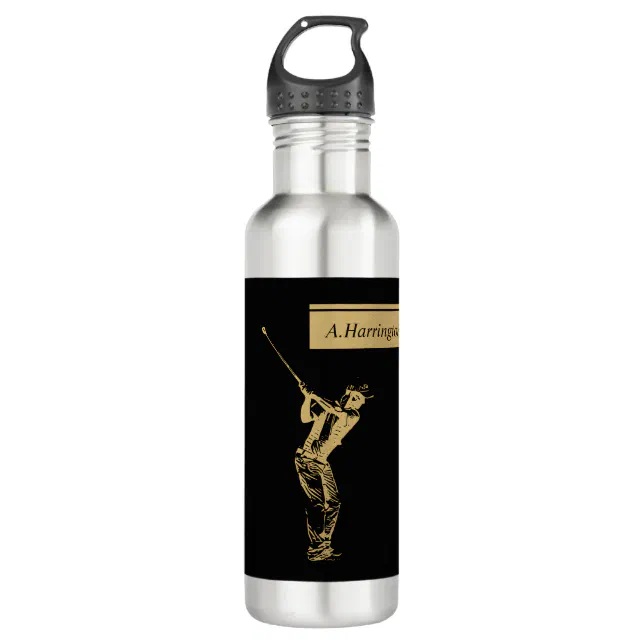 The golden golfer  stainless steel water bottle