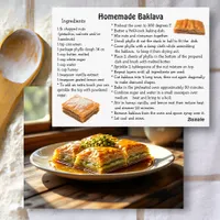 Baklava Recipe Card