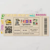 "Let's Taco Bout It" Mexican Fiesta Wedding Ticket Invitation