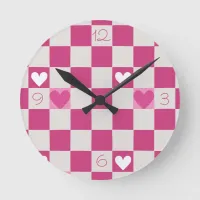 Pink Checkers & Hearts Bandana