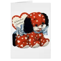 Adorable Valentine Retro Puppy Cards
