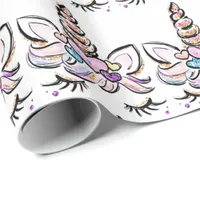 Unicorn Face Wrapping Paper