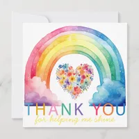 Rainbow Thank You Teacher Appreciation Card