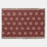 Holly Star Holiday Throw Blanket Red