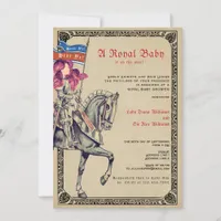 Medieval Renaissance Knight Renfaire Baby Shower Invitation