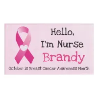 Pink Personalized Hello, Im Nurse Name Tag