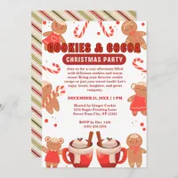 Cookies & Coca Christmas White Party Invitation