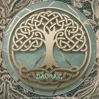 Sage Green Gold Celtic Tree of Life Crann Bethadh  Wireless Charger