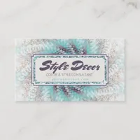 Consultant Business | Aqua Purple Abstract Swirl Business Card