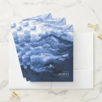 Blue Wave Abstract ID795 Pocket Folder