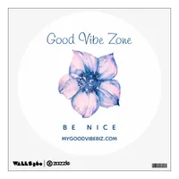 ~* GOOD VIBE ZONE Pink Floral Flower Wall Decal