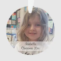 Cute Personalized Photo Christmas Keepsake Ornament