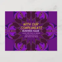 With Compliments Meeting Hearts Art Postcard