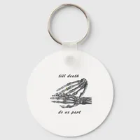Till Death Do Us Part Skeleton Hands (Cream) Class Keychain