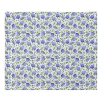 Blue Hydrangeas All Over Pattern King Duvet Cover