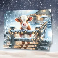 Cute Festive Cow Christmas Tissue Paper