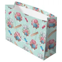 Back to School Elephant Pattern Large Gift Bag