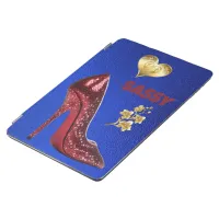 Red & Gold on Blue High Heel Shoe | iPad Air Cover