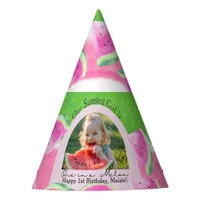 Custom Photo "One in a Melon" Birthday Hat