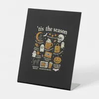 Tis The Season Halloween Icons Fall Design Pedestal Sign