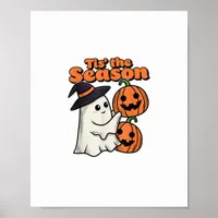 Tis The Season Halloween Costume Witch Hat Poster