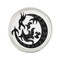 Dragon Blowing Fire Lapel Pin
