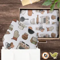 Thanksgiving dinner baking and cooking seasonal tissue paper