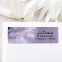 Pale Purple Tinted Gerber Daisy Return Address Label