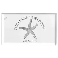 Starfish Wedding Table Number Card Holder