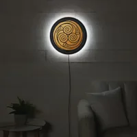 Triple Celtic Knot Swirl Mandala LED Sign