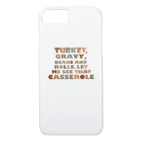 Turkey Rolls Casserole, Thanksgiving Retro Funny F iPhone 8/7 Case