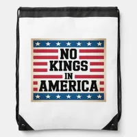 No Kings In America USA Vintage Graphic Drawstring Bag