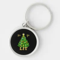 Let's Get Lit Christmas Christmas Keychain