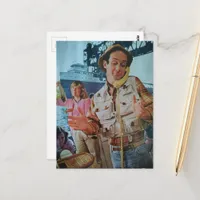 Funny Fish Stories surreal collage art Postcard