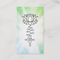 *~*   Sparkles Lotus Lily Reiki Healing Energy Business Card