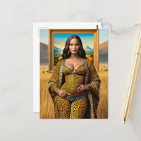 Mona Lisa On Safari Postcard