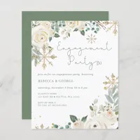 Budget Winter Snowflake Floral Engagement