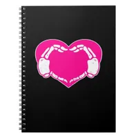 Skeleton Heart Hands Gothic Classic Look Notebook