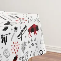 Wild Wonderful Christmas Pattern Red/Black  ID604 Tablecloth