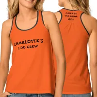 Sister Of The Bride | Burnt Orange Custom Name  Tank Top