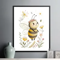 Cute Bee Art Print