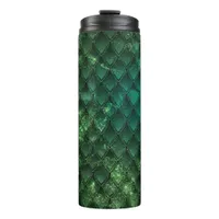 Glitter Dragon Scale Pattern Thermal Tumbler