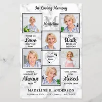 Budget Modern Marble Memorial Funeral Program