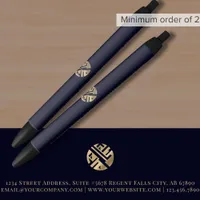 Navy Blue Gold Logo Promotional Pen