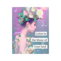 Listen to the Music of your Soul | Inspriational Metal Print