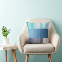 Trendy Modern Coastal Color Block Pattern Throw Pillow