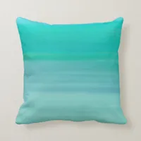 Aquamarine sea ocean waves throw pillow