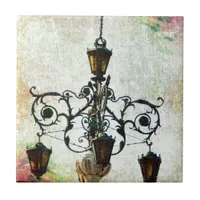 Plaza Light Floral Grunge Tile