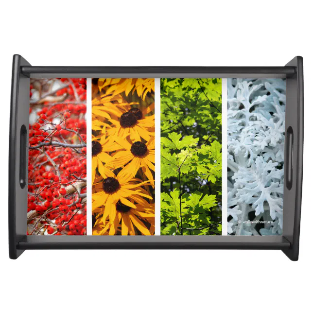 Colors of the Changing Seasons Quadriptych Serving Tray