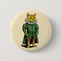 Tudor Cat King Mouser History buff Button